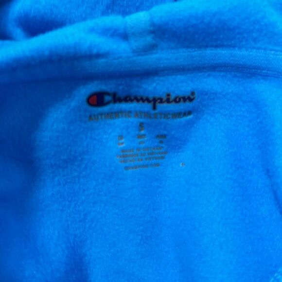NWT sz S Champion blue lagoon teal hoodie with pouch front - Picture 6 of 10